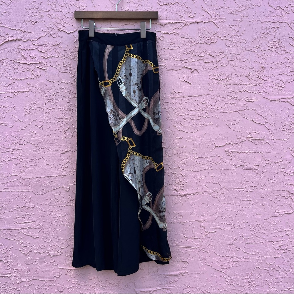 Mi Lan Fashion Western Equestrian Trousers Pants Black Rodeo High Waist Wide Leg